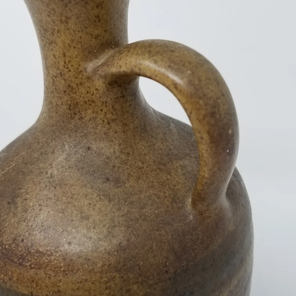 Pottery Jug Handle Spout Stoneware Marked M